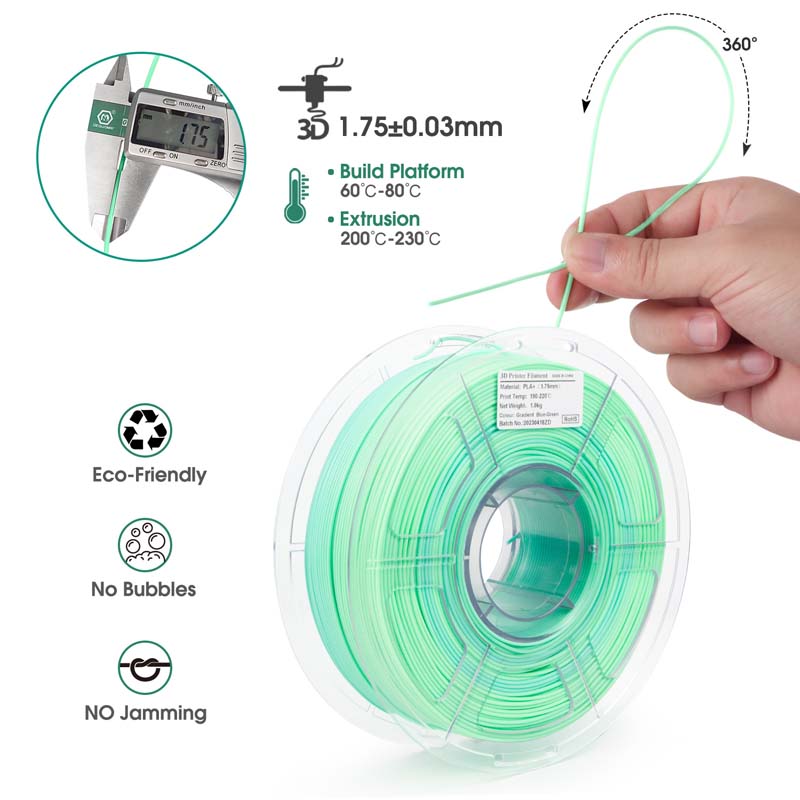 iSANMATE PLA+ • Gradient Blue Green • 1kg