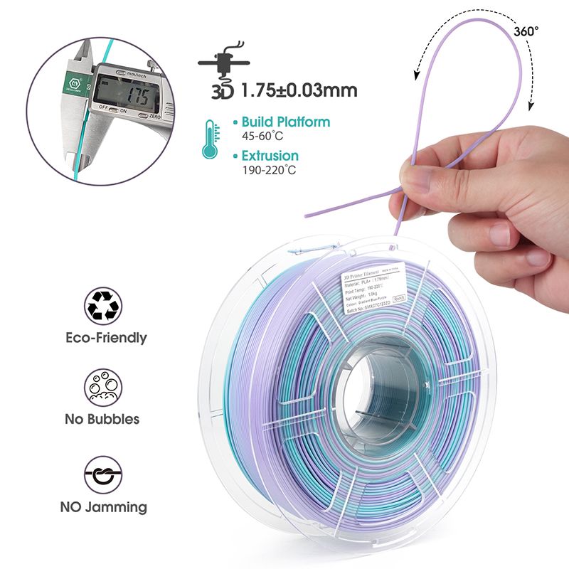 iSANMATE PLA+ • Gradient Bluish Green Purple • 1kg