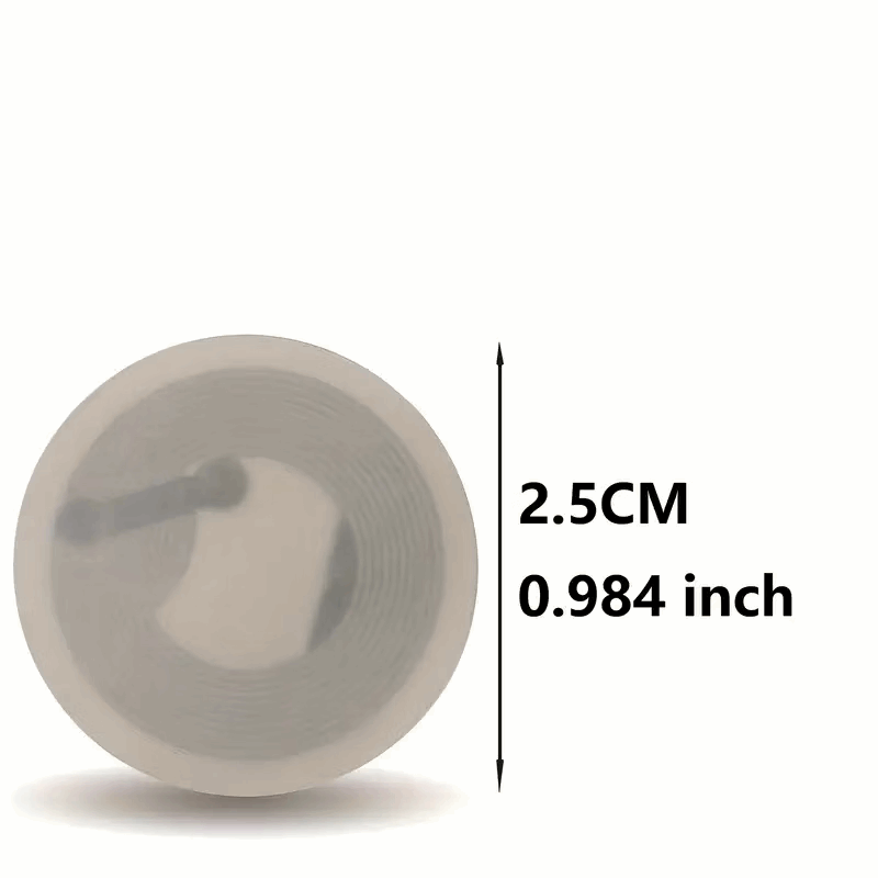NTAG215 Rewritable NFC Tags - 2.54 cm Round White Stickers with NFC