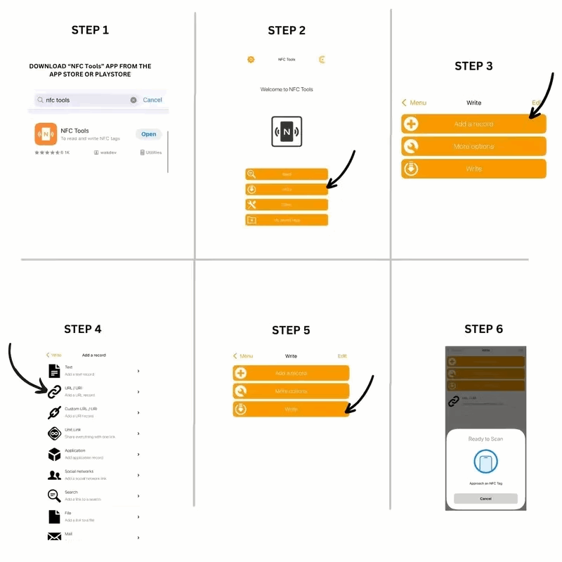 NTAG215 Rewritable NFC Tags - 2.54 cm Round White Stickers with NFC
