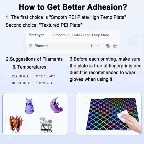 Bambu Lab A1 Mini H1H Smooth PEI / Skynät/Cirklar