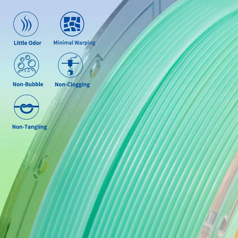 iSANMATE PETG Tra. Gradient - Blå & Vit & Orange - 1kg