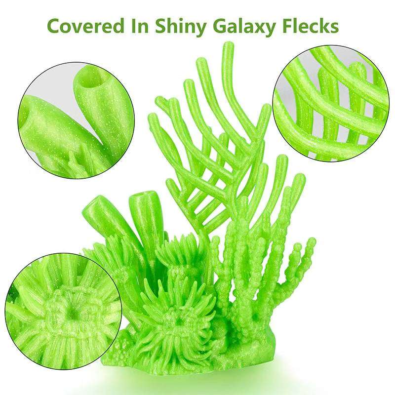 iSANMATE PETG Klar Glitter - Flu. grön - 1kg