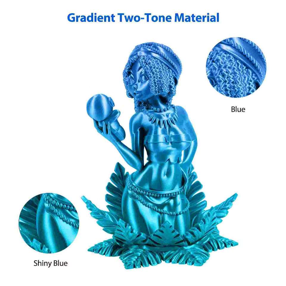 iSANMATE PLA Silk Gradient ? Shiny Blue Blue? 1kg