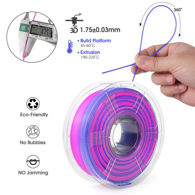 iSANMATE PLA+ • Gradient Pink-Purple-Blue • 1 kg