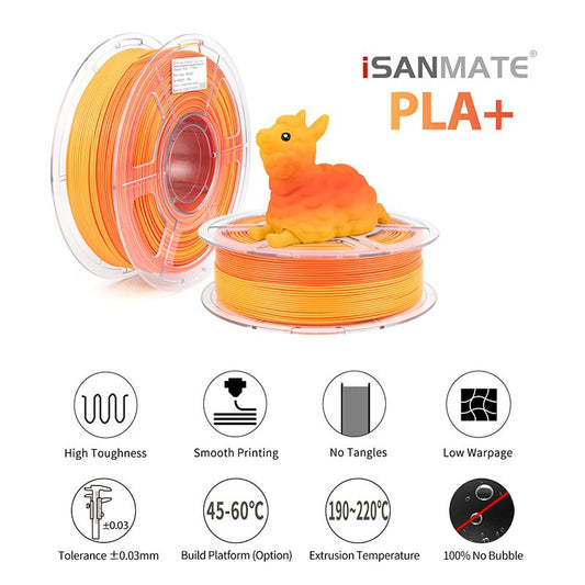 iSANMATE PLA+ • Gradient Red Orange • 1kg
