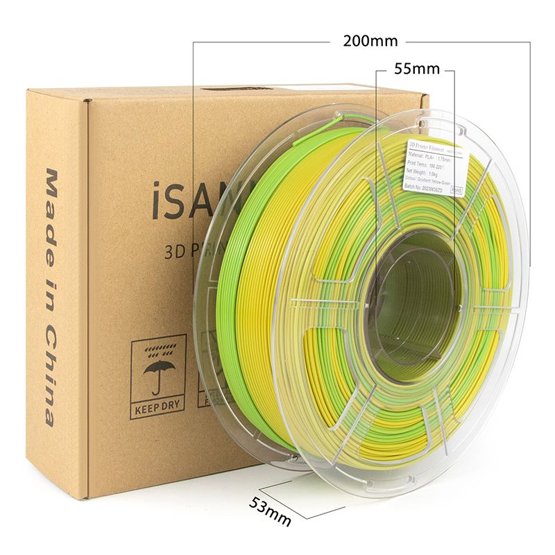 iSANMATE PLA+ • Gradient Yellow Green • 1kg