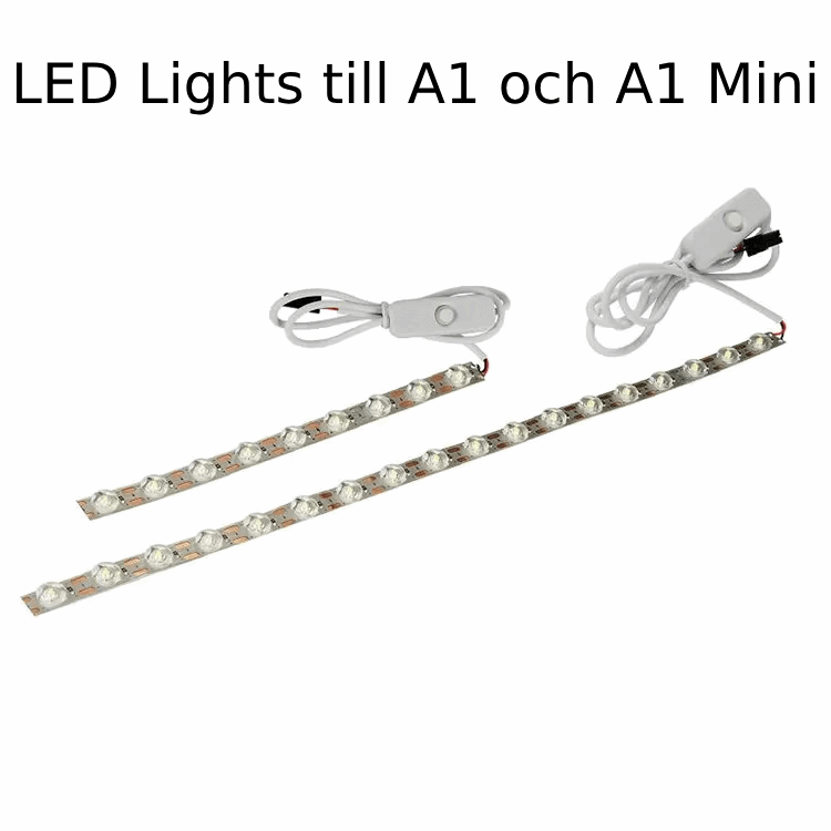 LED Lights till A1/A1 Mini - Installation av LED-lampor för A1 och A1 Mini, inkluderar kablar och 6500K LED.