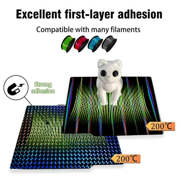 Bambu Lab A1/X1/P1 Smooth PEI Build Plate | Ljusstråle/Fantom